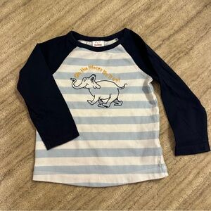 HANNA ANDERSSON Dr. Seuss “oh the places you’ll go” Baseball Top t shirt 3t